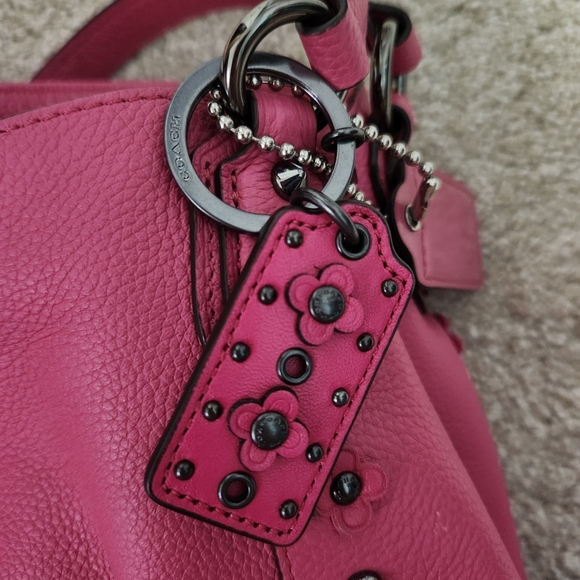 Coach Edie 31 Pink with Floral Rivets - Picture 3 of 10